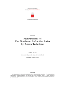 Measurement of The Nonlinear Refractive Index by Z