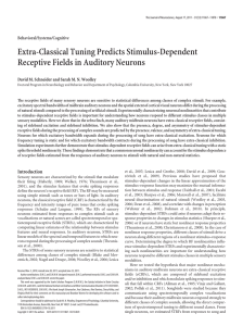 Extra-Classical Tuning Predicts Stimulus