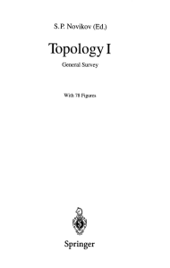 Topology I - School of Mathematics