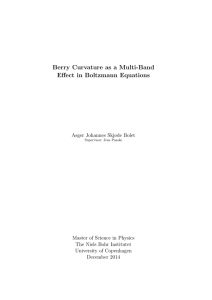 Berry Curvature as a Multi-Band Effect in Boltzmann Equations