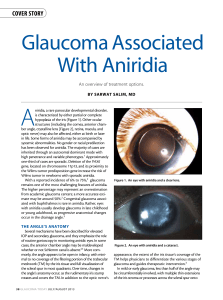 Glaucoma Associated With Aniridia