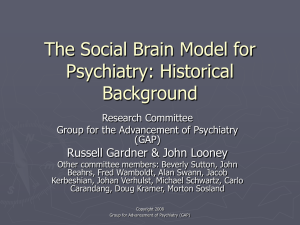 The Social Brain Model for Psychiatry: Historical