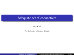 Adequate set of connectives