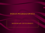 indian pharmacopoeia - Indian Pharmaceutical Association
