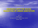 research into the social marketing of urban sanitation