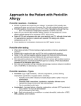 Approach to the Patient with Penicillin Allergy