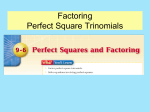What is a perfect square?