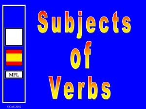 Subjects of Verbs - Light Bulb Languages