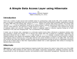 A Simple Data Access Layer using Hibernate