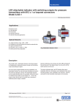 LED attachable indicator with switching outputs for pressure