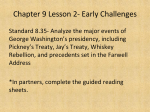 Chapter 9 Lesson 2‐ Early Challenges