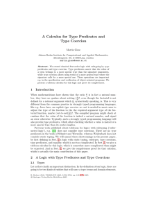 A Calculus for Type Predicates and Type Coercion