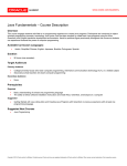 Java Fundamentals – Course Description