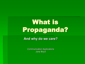 What is Propaganda?