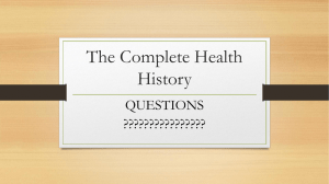 The Complete Health History