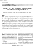 Efficacy of a Gas Permeable Contact Lens to Induce Peripheral