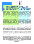 Prevention of Falls in the Dementia Patient