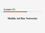 Lecture 13: Mobile Ad Hoc Networks