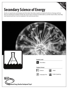 Secondary Science of Energy