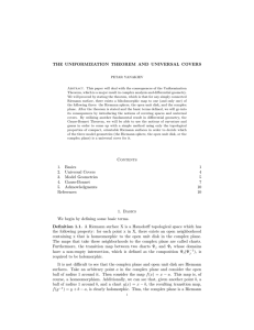 THE UNIFORMIZATION THEOREM AND UNIVERSAL COVERS