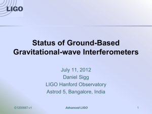 G1200687-v1 - LIGO Scientific Collaboration
