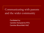 Communicating with parents and the wider community