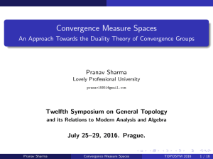 Convergence Measure Spaces