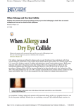 When Allergy and Dry Eye Collide