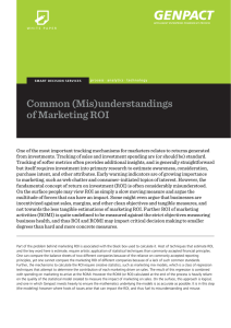 Common (Mis)understandings of Marketing ROI