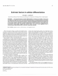 Extrinsic factors in cellular differentiation