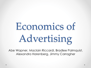Economics of Advertising - Stephen Bruestle`s Website