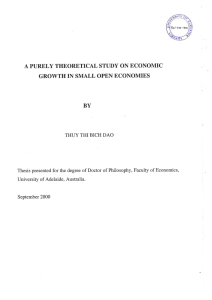 A purely theoretical study on economic growth in small open