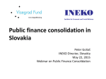 Public finance consolidation in Slovakia