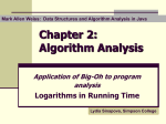 Logarithms in running time