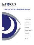 Primary Eye Care and Training Manual Summary