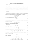 Seminar 7: CENTRAL FORCE PROBLEM Problem 26 A particle of