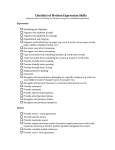 Written Expression Skills checklist