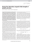 Energy flux determines magnetic field strength of planets and stars