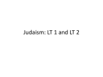 Judaism: LT 1 and LT 2