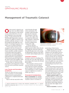 Management of Traumatic Cataract