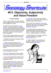 M13. Objectivity, Subjectivity and Value