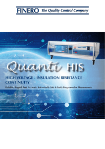 high voltage - insulation resistance continuity