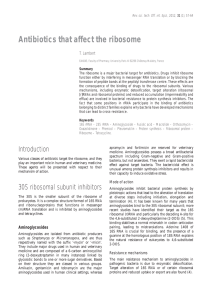 Antibiotics that affect the ribosome