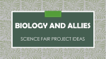 biology science fair project ideas