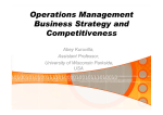 Operations Management Business Strategy and