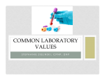 common laboratory values