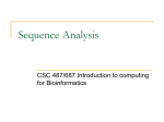 Sequence Analysis - Missouri State University