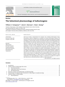 The behavioral pharmacology of hallucinogens