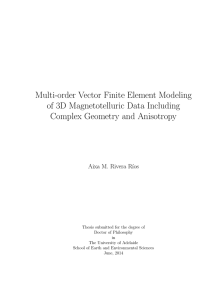 Multi-order vector finite element modeling of 3D magnetotelluric data