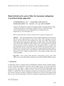 Shunt hybrid active power filter for harmonic mitigation: A practical